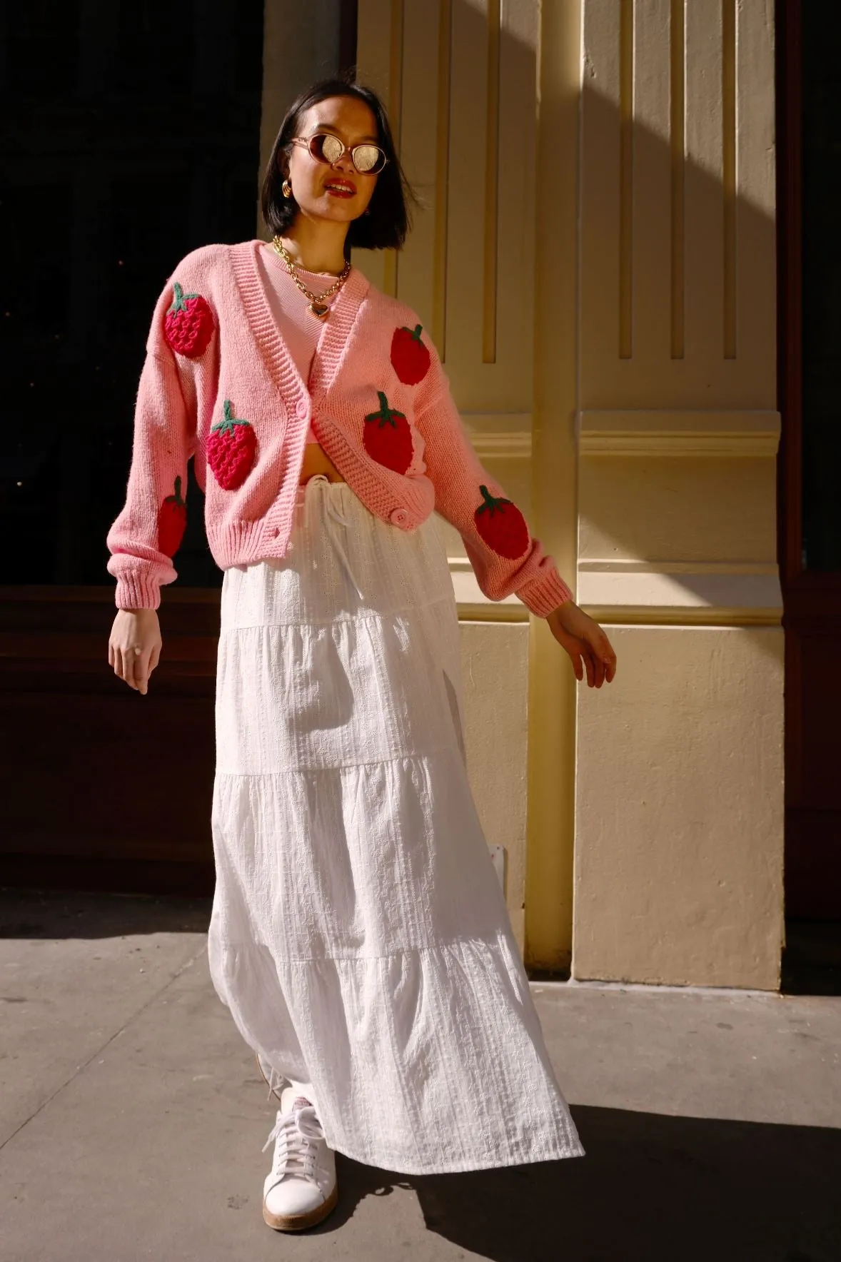 Strawberry Puff Cardigan