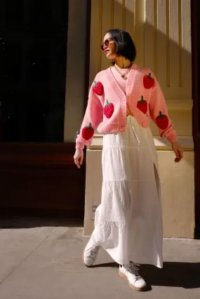 Strawberry Puff Cardigan
