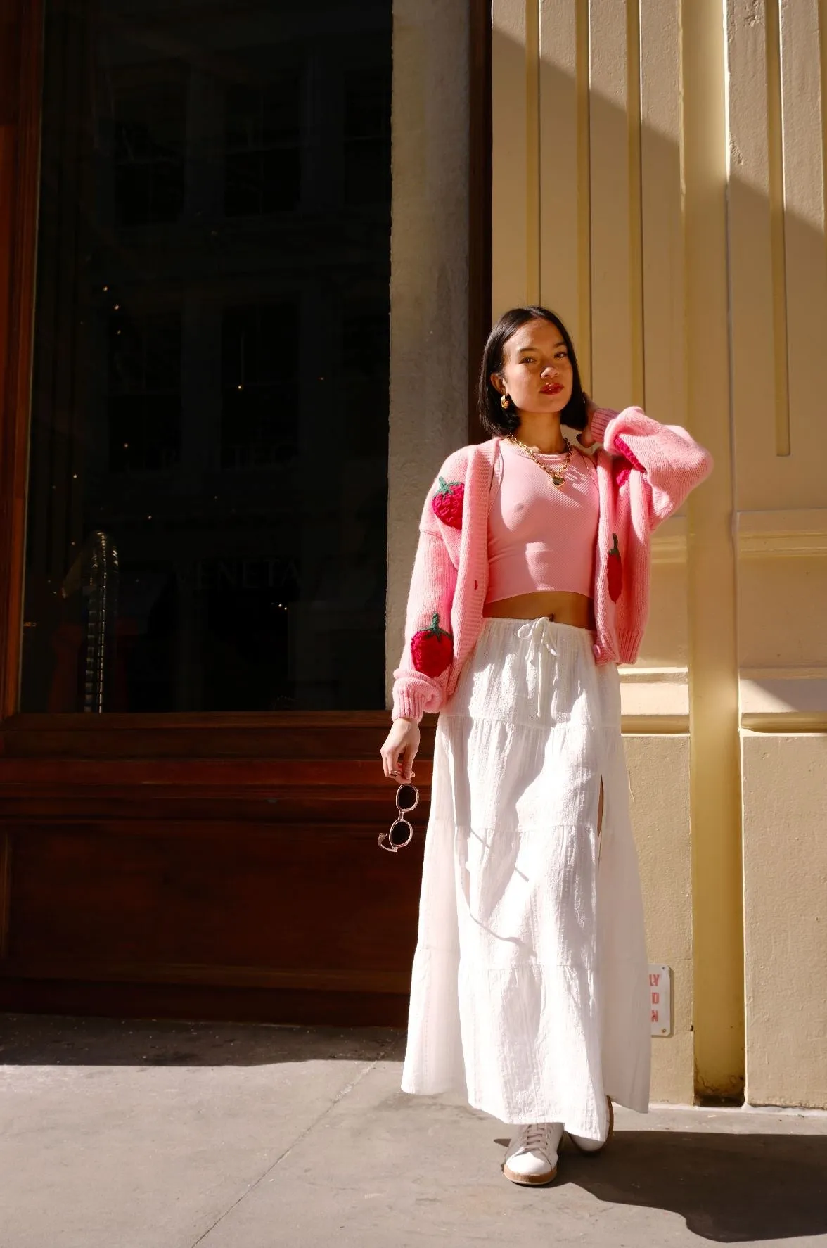 Strawberry Puff Cardigan