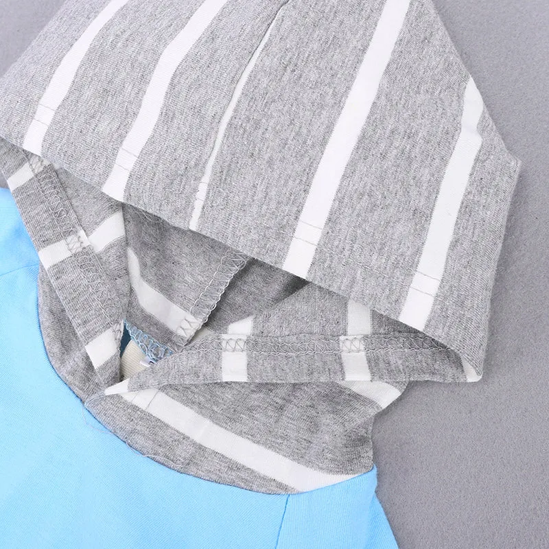 Striped Hooded Sweatshirt And Pants Outfit (2 Colors)