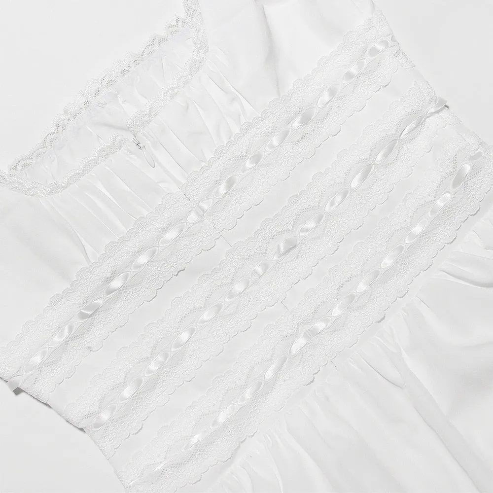 Sweet Lace Milkmaid Mini Dress