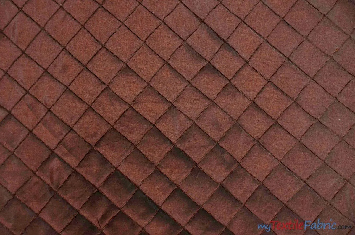 Taffeta Pintuck Fabric | 2"x2" Diamond | Diamond Taffeta Fabric | 54" Wide | Multiple Colors |