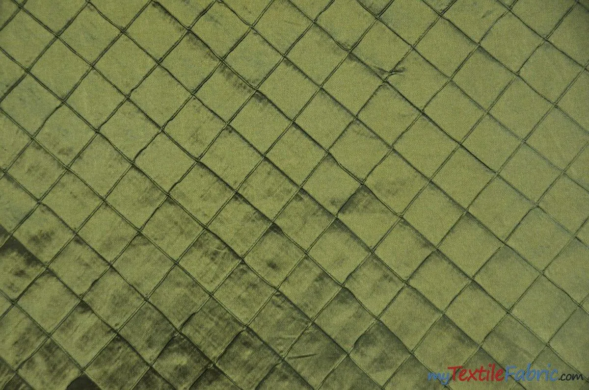 Taffeta Pintuck Fabric | 2"x2" Diamond | Diamond Taffeta Fabric | 54" Wide | Multiple Colors |