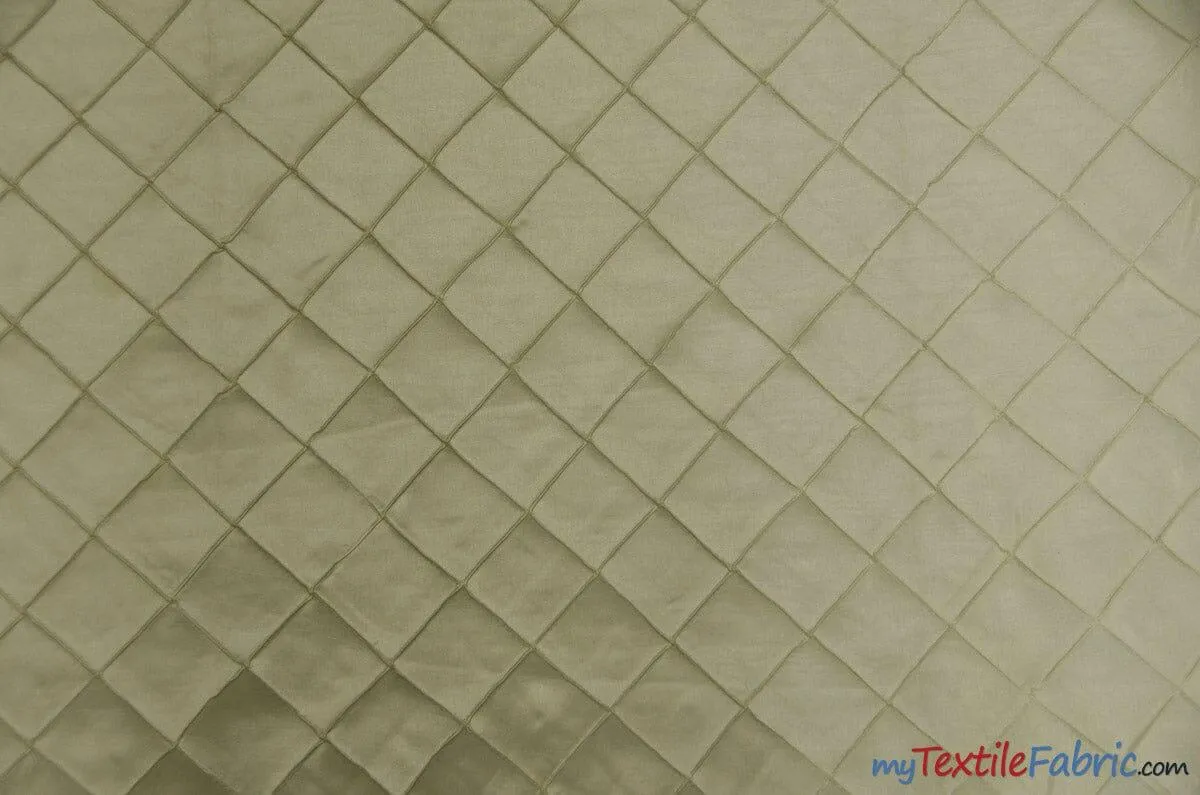 Taffeta Pintuck Fabric | 2"x2" Diamond | Diamond Taffeta Fabric | 54" Wide | Multiple Colors |