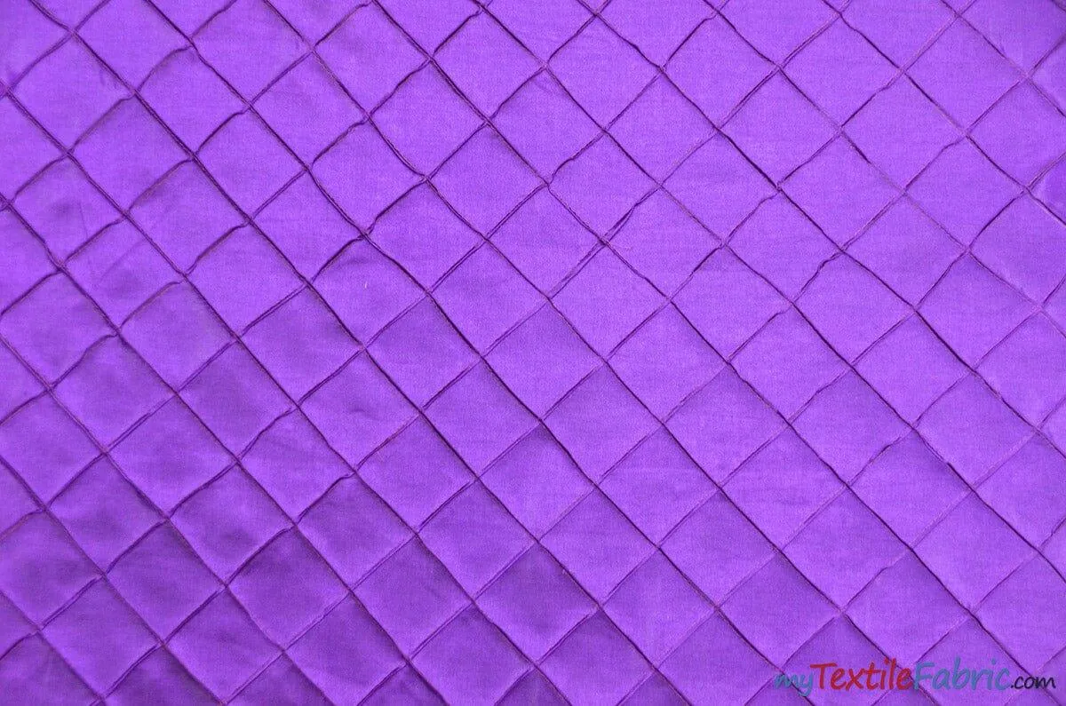 Taffeta Pintuck Fabric | 2"x2" Diamond | Diamond Taffeta Fabric | 54" Wide | Multiple Colors |