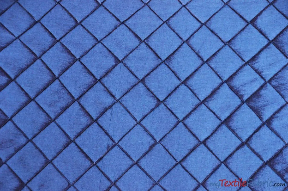 Taffeta Pintuck Fabric | 2"x2" Diamond | Diamond Taffeta Fabric | 54" Wide | Multiple Colors |