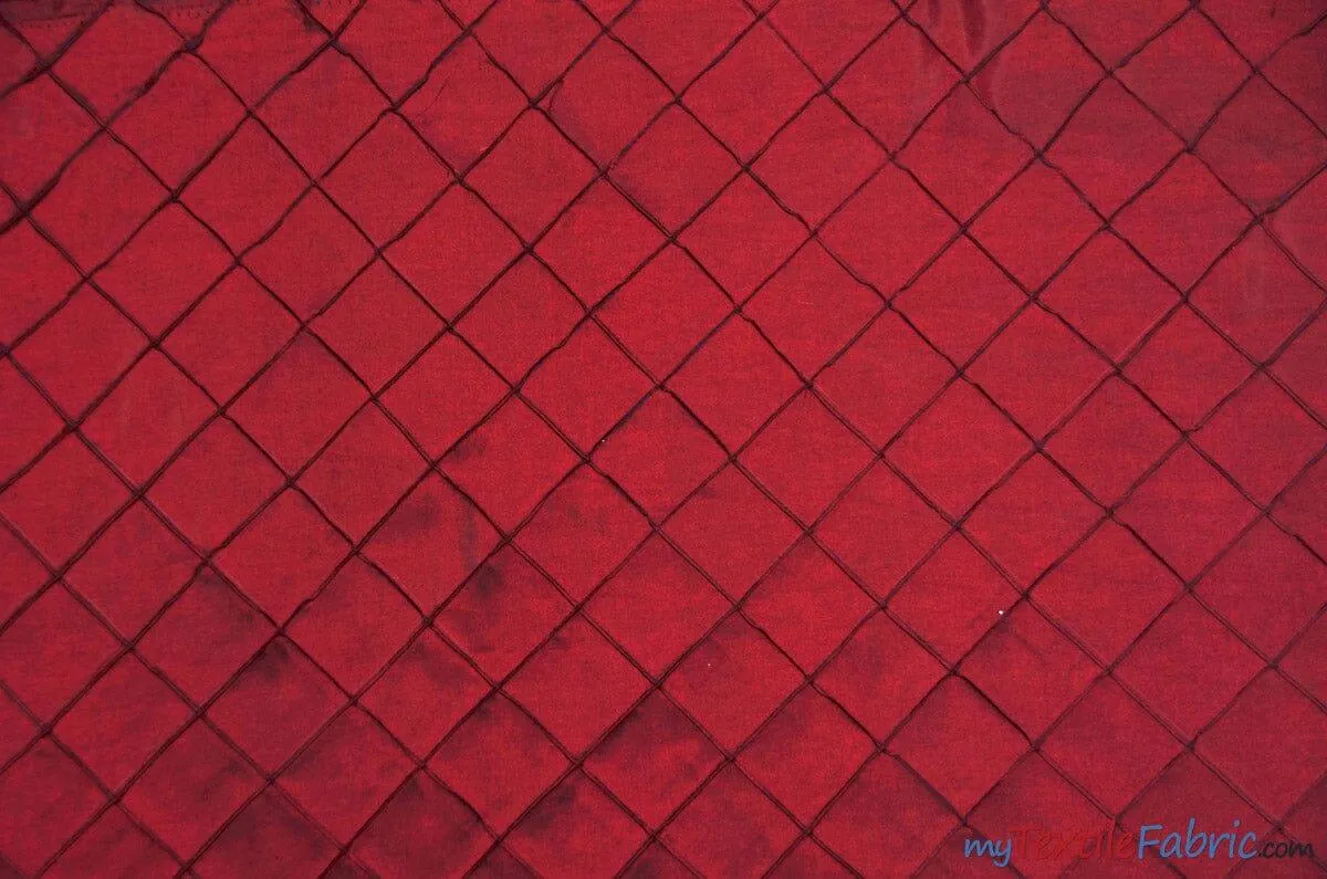 Taffeta Pintuck Fabric | 2"x2" Diamond | Diamond Taffeta Fabric | 54" Wide | Multiple Colors |