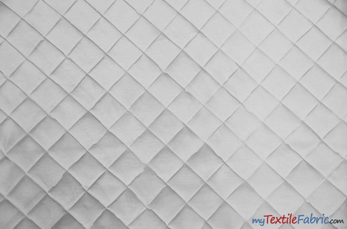 Taffeta Pintuck Fabric | 2"x2" Diamond | Diamond Taffeta Fabric | 54" Wide | Multiple Colors |