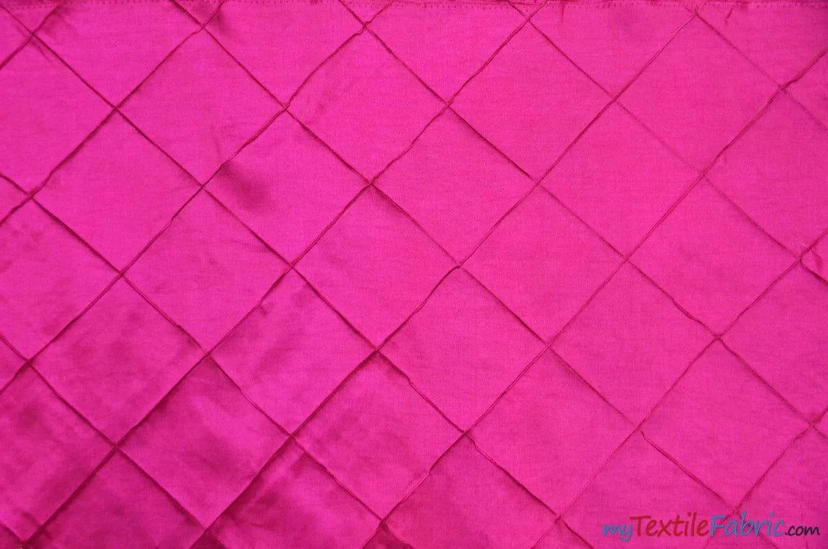 Taffeta Pintuck Fabric | 4"x4" Diamond | Diamond Taffeta Fabric | 58" Wide | Multiple Colors | Continuous Yards |