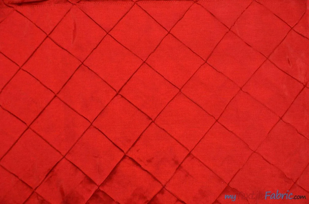 Taffeta Pintuck Fabric | 4"x4" Diamond | Diamond Taffeta Fabric | 58" Wide | Multiple Colors | Continuous Yards |