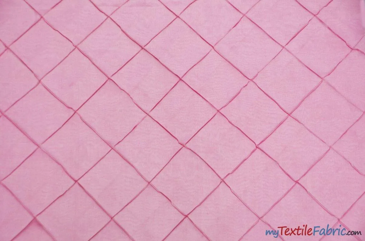 Taffeta Pintuck Fabric | 4"x4" Diamond | Diamond Taffeta Fabric | 58" Wide | Multiple Colors | Continuous Yards |