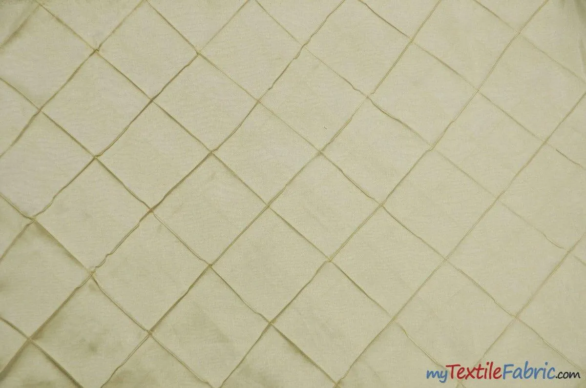 Taffeta Pintuck Fabric | 4"x4" Diamond | Diamond Taffeta Fabric | 58" Wide | Multiple Colors | Continuous Yards |