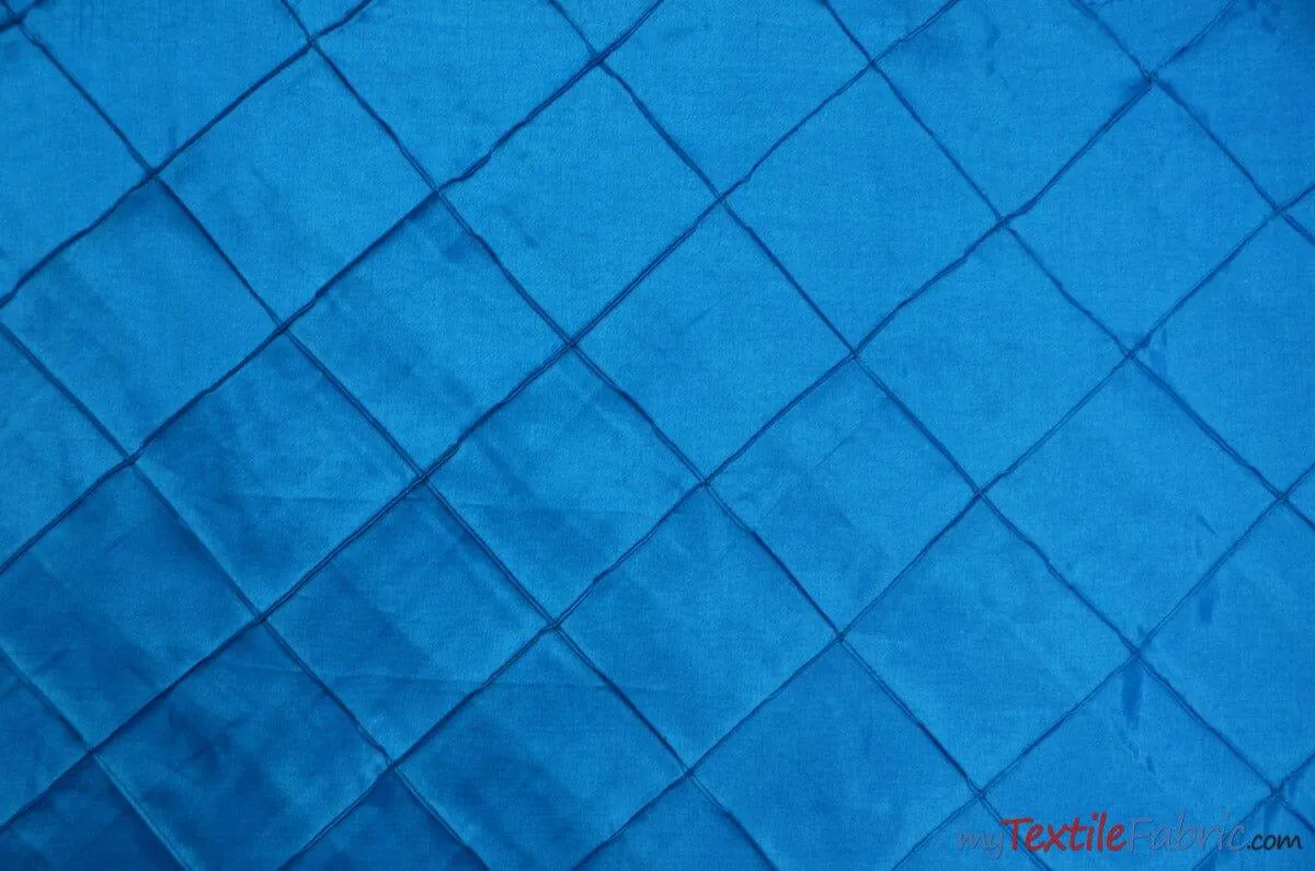Taffeta Pintuck Fabric | 4"x4" Diamond | Diamond Taffeta Fabric | 58" Wide | Multiple Colors | Continuous Yards |