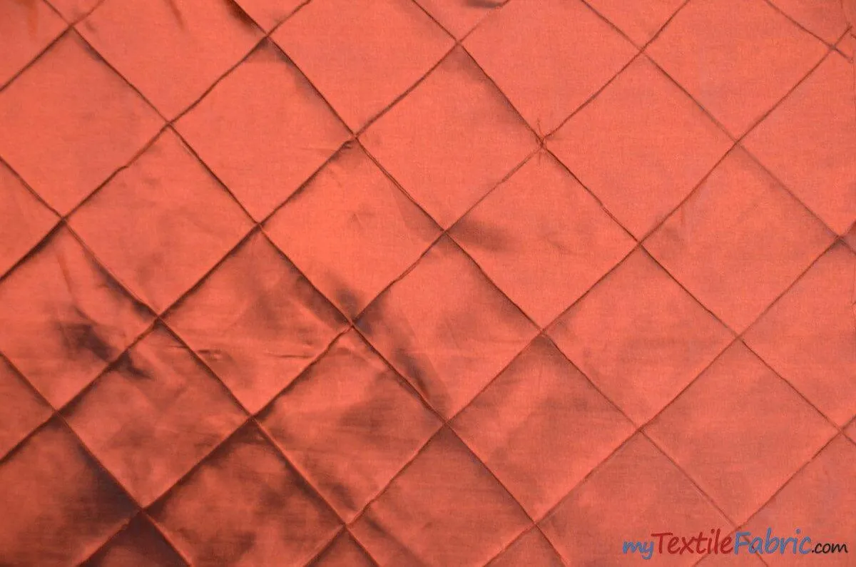 Taffeta Pintuck Fabric | 4"x4" Diamond | Diamond Taffeta Fabric | 58" Wide | Multiple Colors | Continuous Yards |