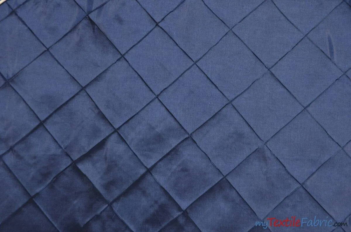 Taffeta Pintuck Fabric | 4"x4" Diamond | Diamond Taffeta Fabric | 58" Wide | Multiple Colors | Continuous Yards |