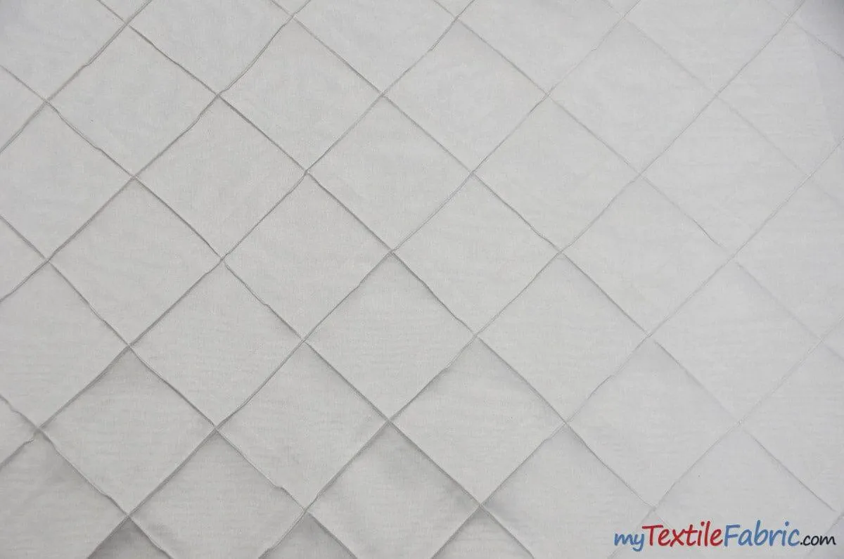 Taffeta Pintuck Fabric | 4"x4" Diamond | Diamond Taffeta Fabric | 58" Wide | Multiple Colors | Continuous Yards |
