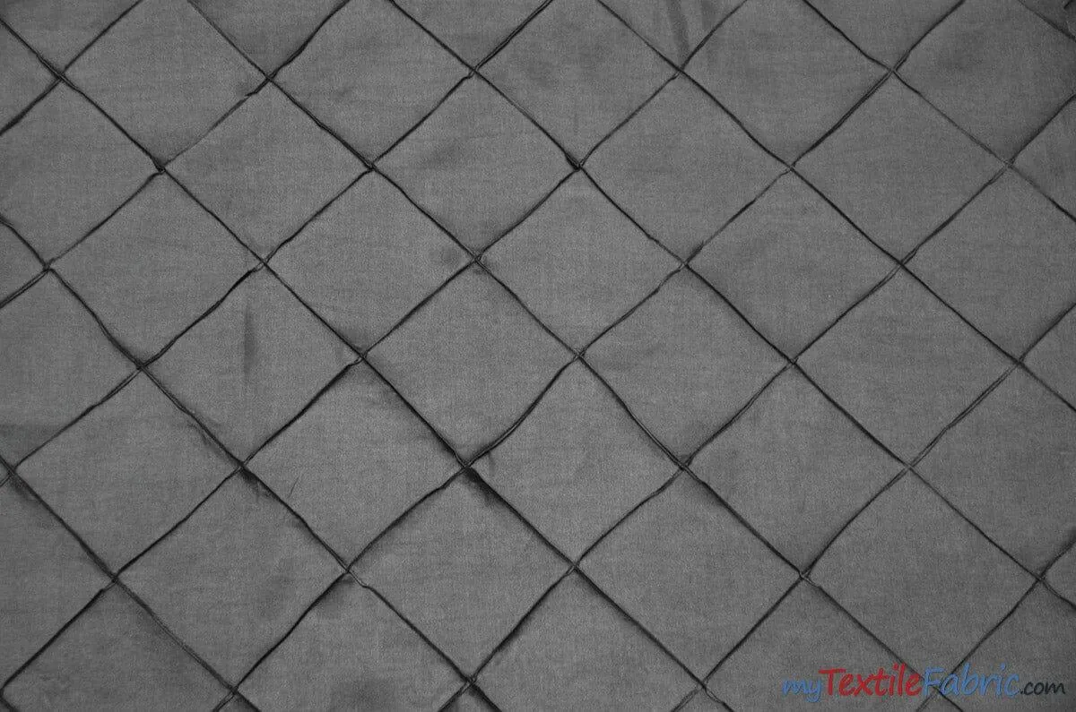 Taffeta Pintuck Fabric | 4"x4" Diamond | Diamond Taffeta Fabric | 58" Wide | Multiple Colors | Continuous Yards |