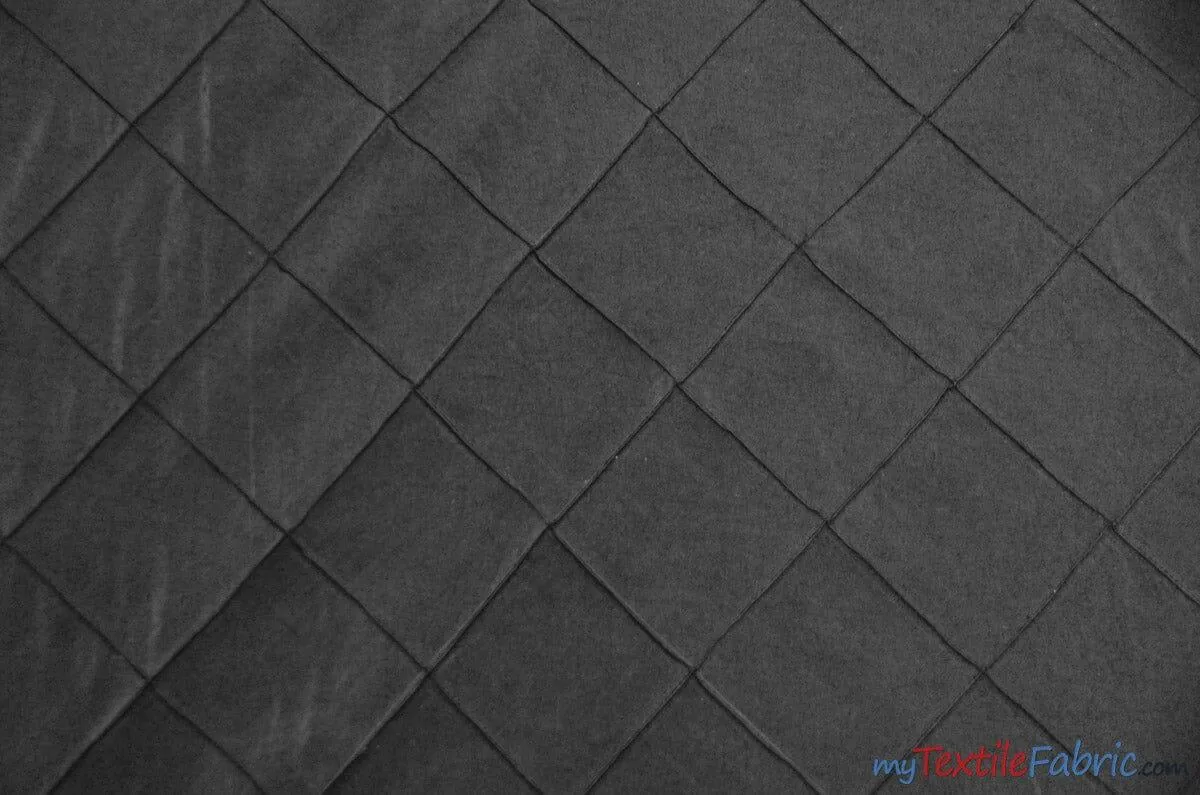 Taffeta Pintuck Fabric | 4"x4" Diamond | Diamond Taffeta Fabric | 58" Wide | Multiple Colors | Continuous Yards |