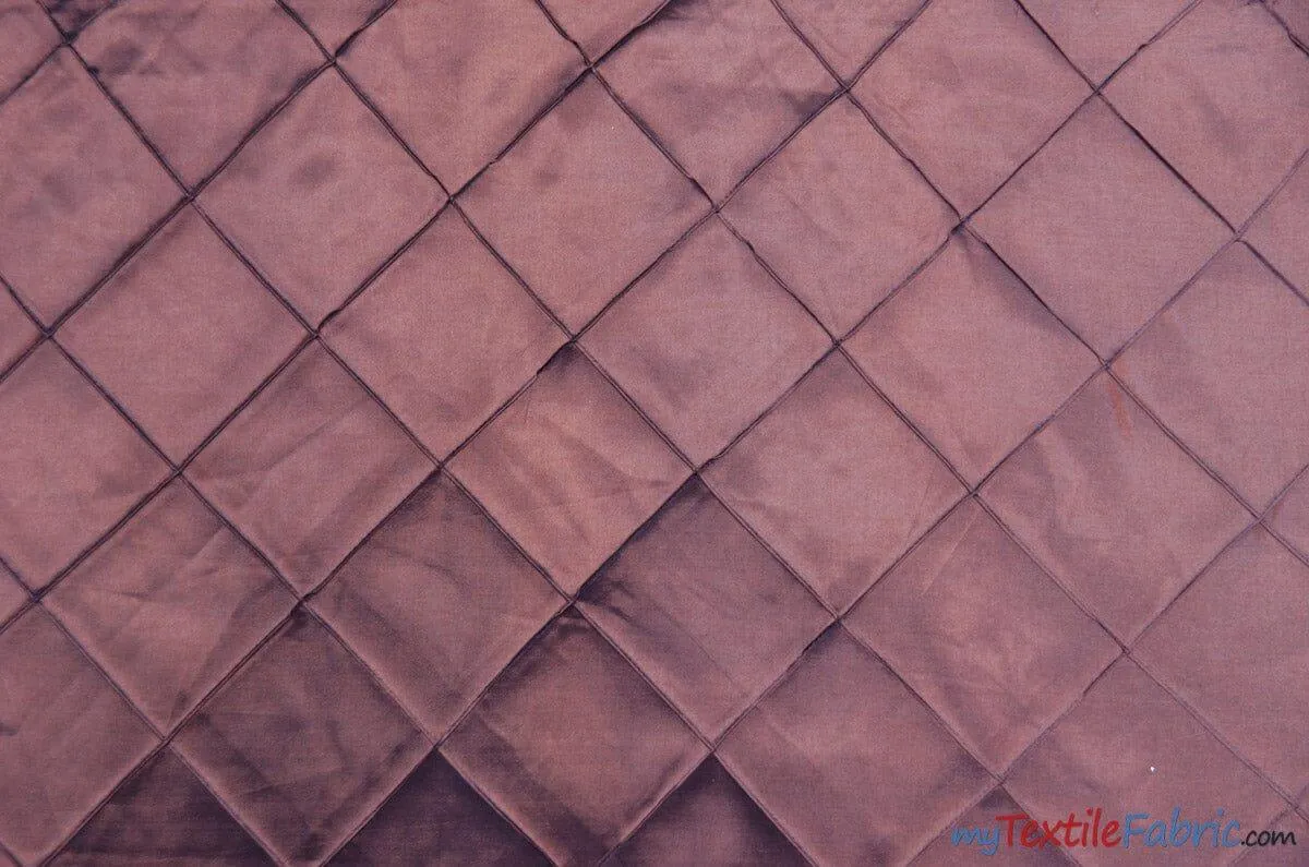 Taffeta Pintuck Fabric | 4"x4" Diamond | Diamond Taffeta Fabric | 58" Wide | Multiple Colors | Continuous Yards |