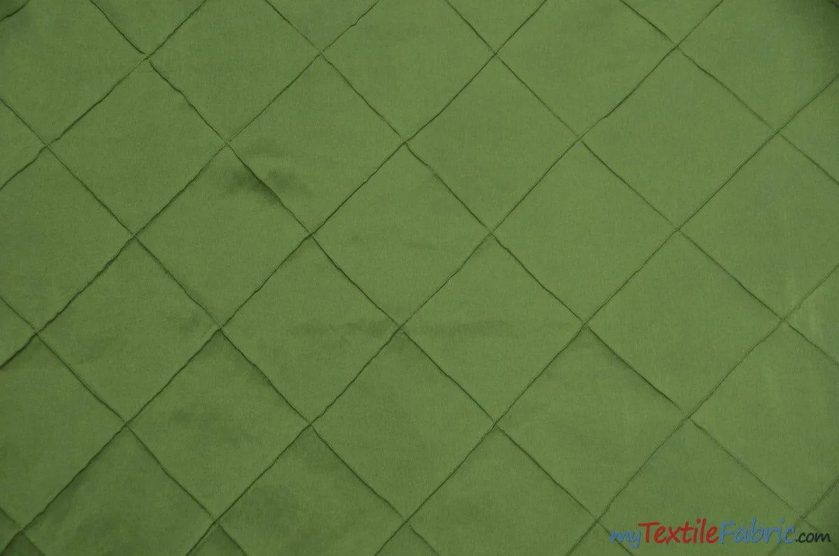 Taffeta Pintuck Fabric | 4"x4" Diamond | Diamond Taffeta Fabric | 58" Wide | Multiple Colors | Continuous Yards |