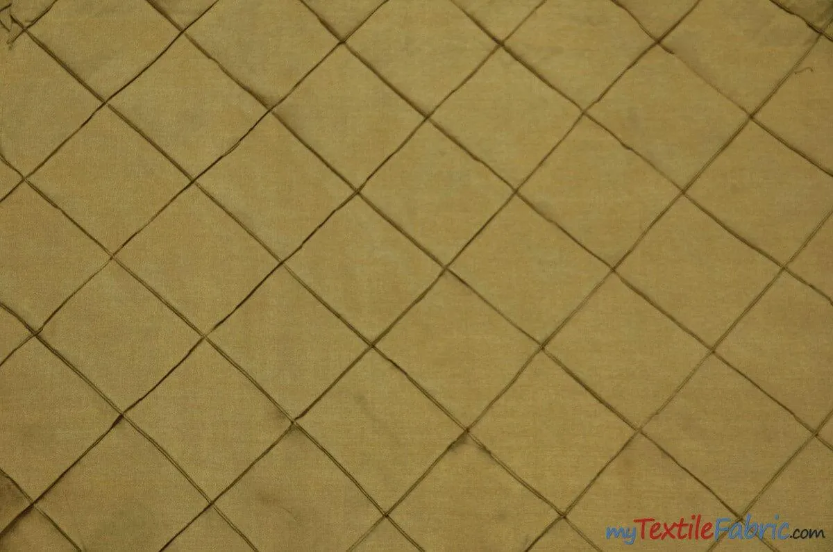 Taffeta Pintuck Fabric | 4"x4" Diamond | Diamond Taffeta Fabric | 58" Wide | Multiple Colors | Continuous Yards |