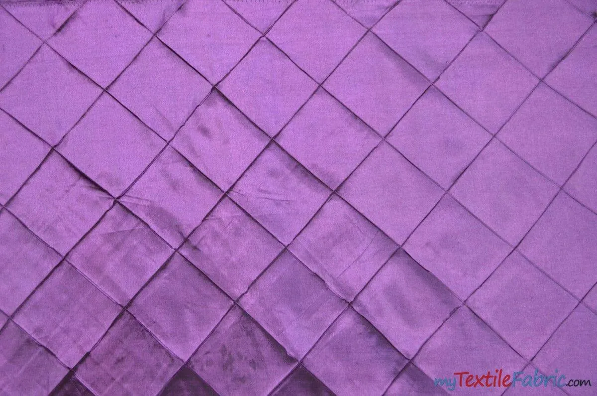 Taffeta Pintuck Fabric | 4"x4" Diamond | Diamond Taffeta Fabric | 58" Wide | Multiple Colors | Continuous Yards |
