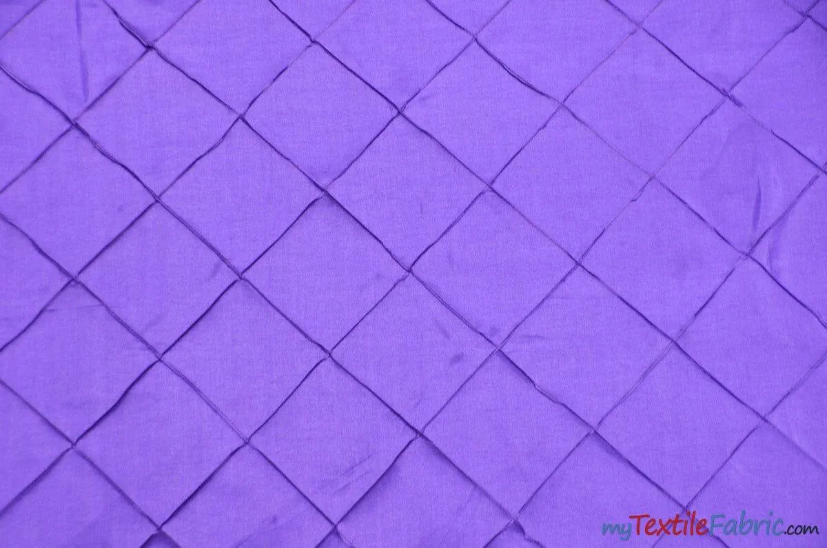 Taffeta Pintuck Fabric | 4"x4" Diamond | Diamond Taffeta Fabric | 58" Wide | Multiple Colors | Continuous Yards |