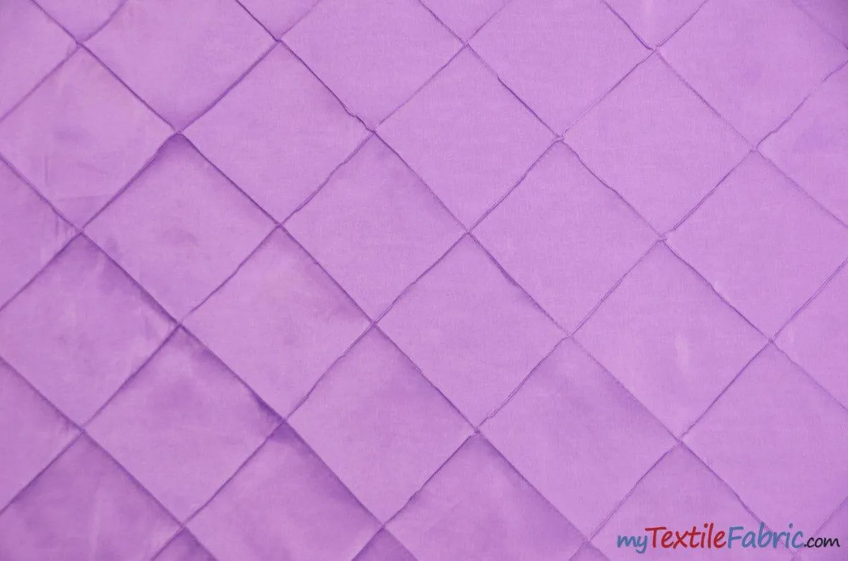 Taffeta Pintuck Fabric | 4"x4" Diamond | Diamond Taffeta Fabric | 58" Wide | Multiple Colors | Continuous Yards |