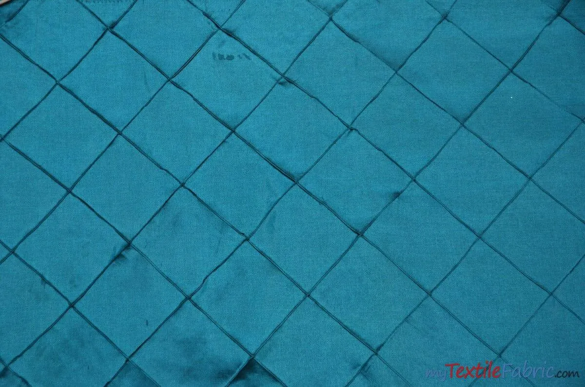 Taffeta Pintuck Fabric | 4"x4" Diamond | Diamond Taffeta Fabric | 58" Wide | Multiple Colors | Continuous Yards |