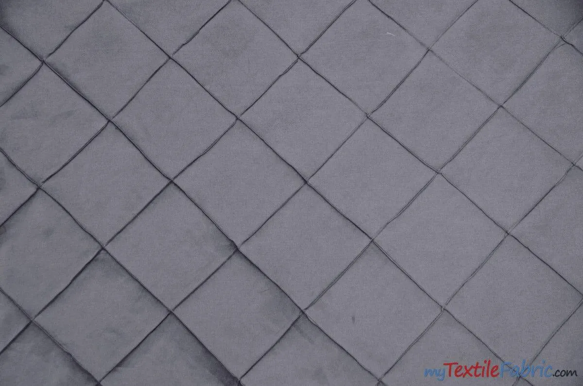 Taffeta Pintuck Fabric | 4"x4" Diamond | Diamond Taffeta Fabric | 58" Wide | Multiple Colors | Continuous Yards |
