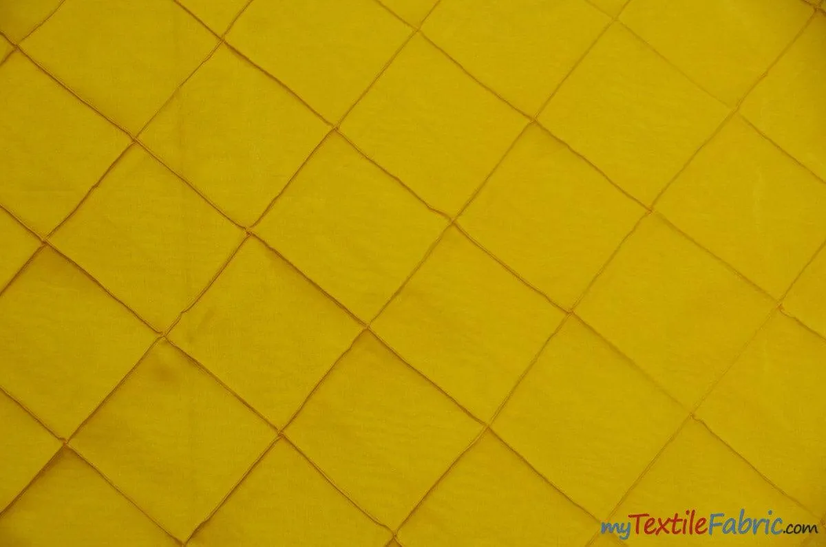 Taffeta Pintuck Fabric | 4"x4" Diamond | Diamond Taffeta Fabric | 58" Wide | Multiple Colors | Continuous Yards |