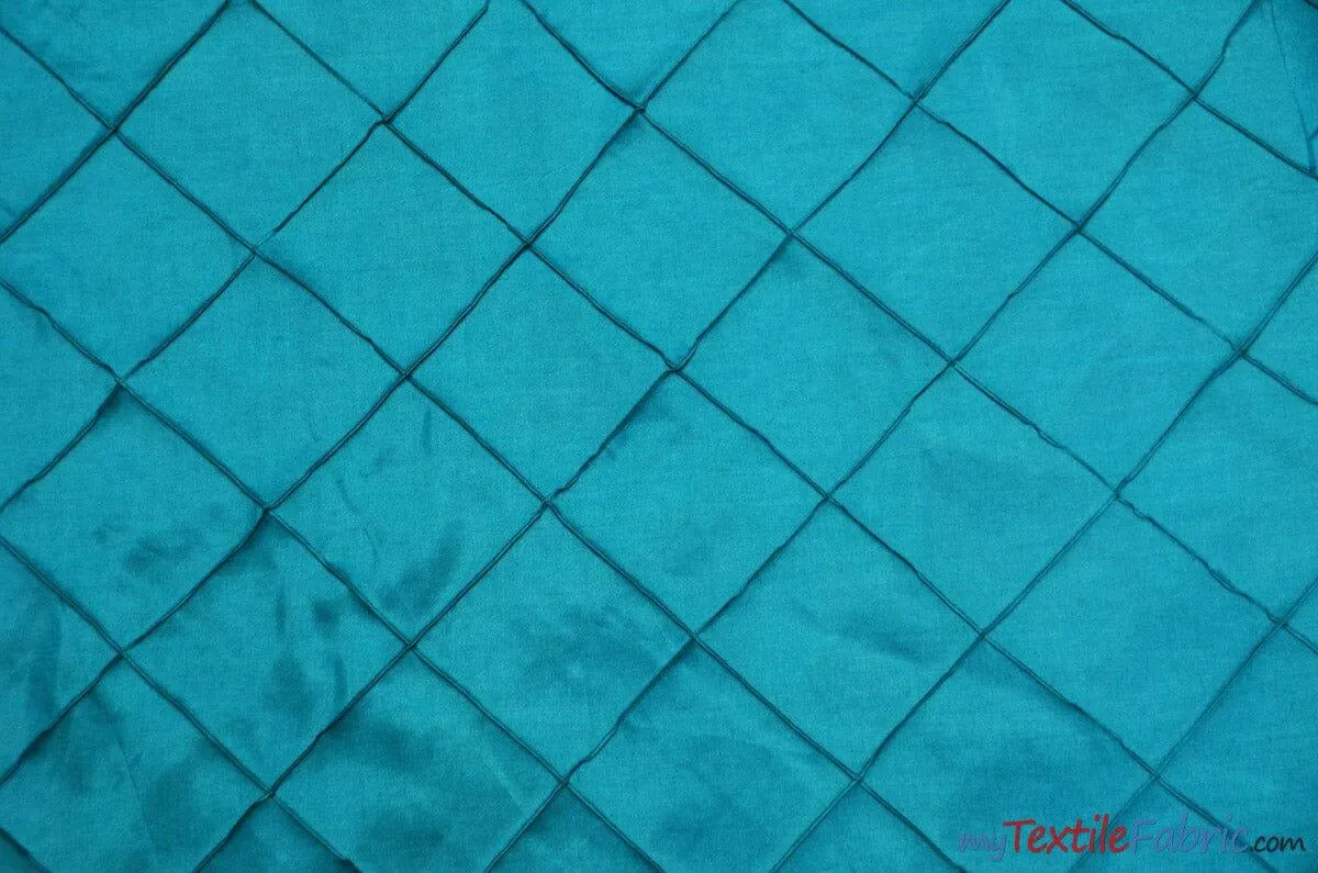 Taffeta Pintuck Fabric | 4"x4" Diamond | Diamond Taffeta Fabric | 58" Wide | Multiple Colors | Continuous Yards |