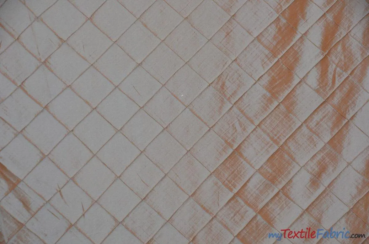 Taffeta Pintuck Fabric | 4"x4" Diamond | Diamond Taffeta Fabric | 58" Wide | Multiple Colors | Continuous Yards |