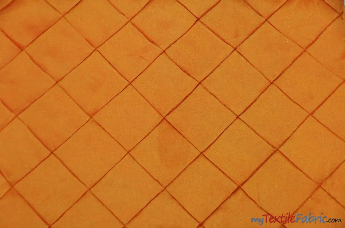Taffeta Pintuck Fabric | 4"x4" Diamond | Diamond Taffeta Fabric | 58" Wide | Multiple Colors | Continuous Yards |