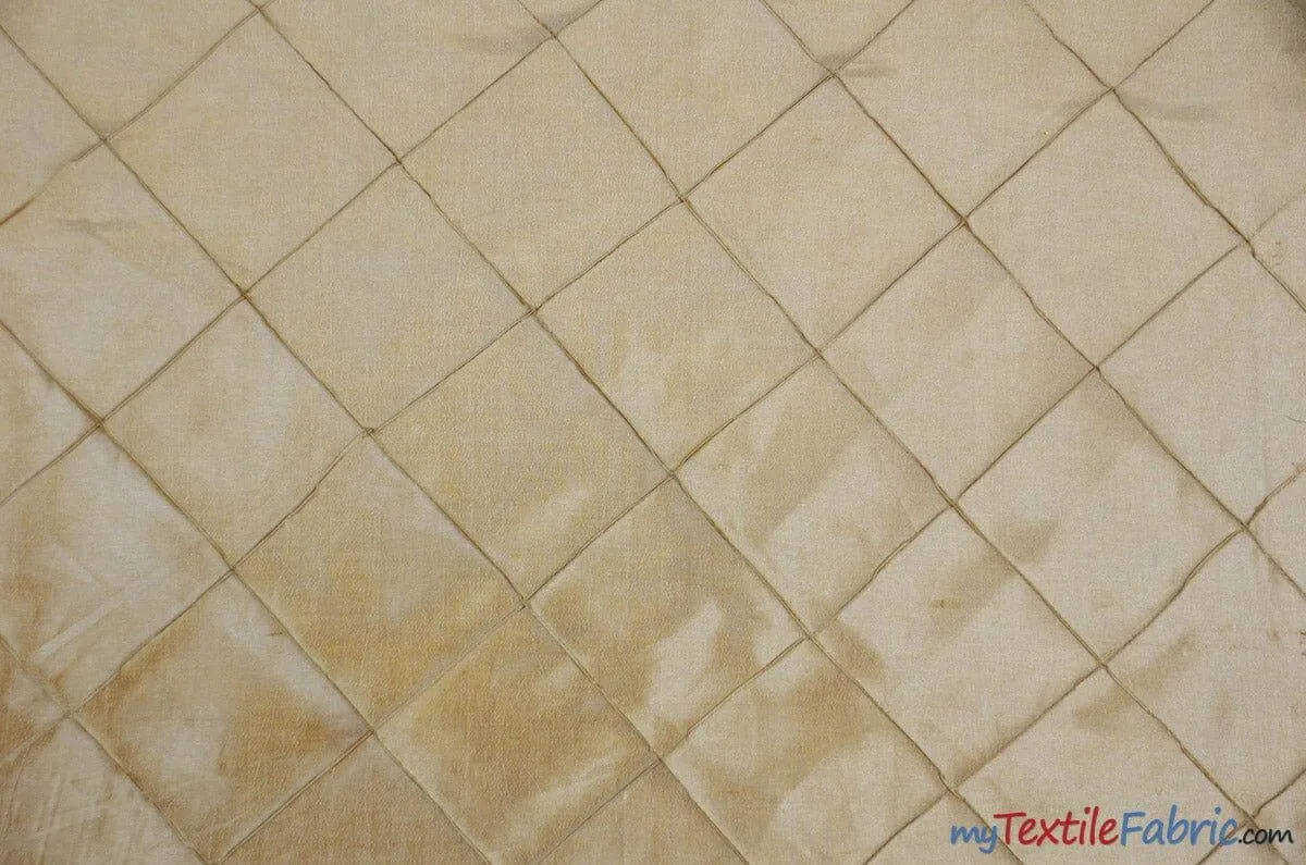 Taffeta Pintuck Fabric | 4"x4" Diamond | Diamond Taffeta Fabric | 58" Wide | Multiple Colors | Wholesale Bolt |