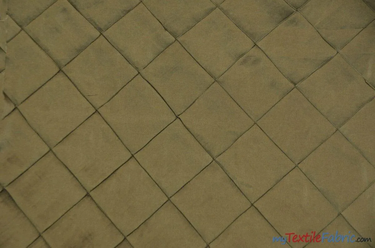 Taffeta Pintuck Fabric | 4"x4" Diamond | Diamond Taffeta Fabric | 58" Wide | Multiple Colors | Wholesale Bolt |