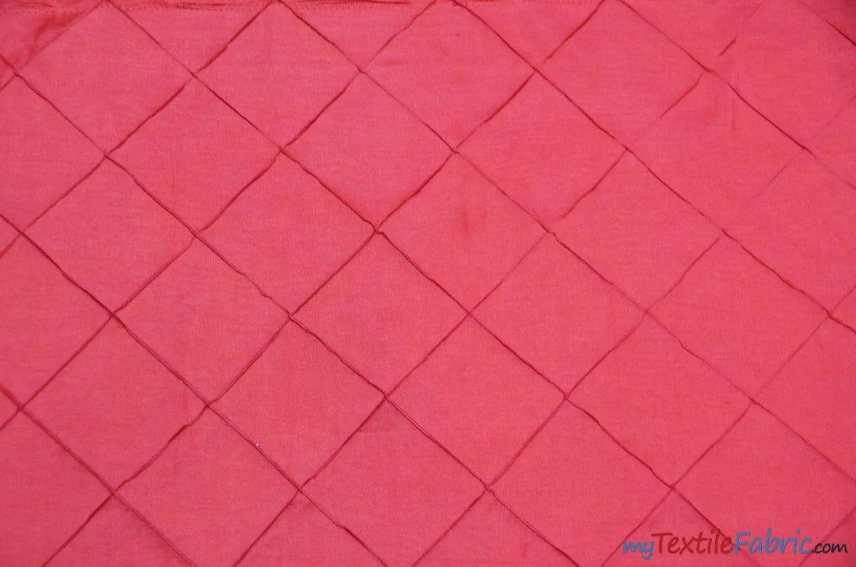 Taffeta Pintuck Fabric | 4"x4" Diamond | Diamond Taffeta Fabric | 58" Wide | Multiple Colors | Wholesale Bolt |