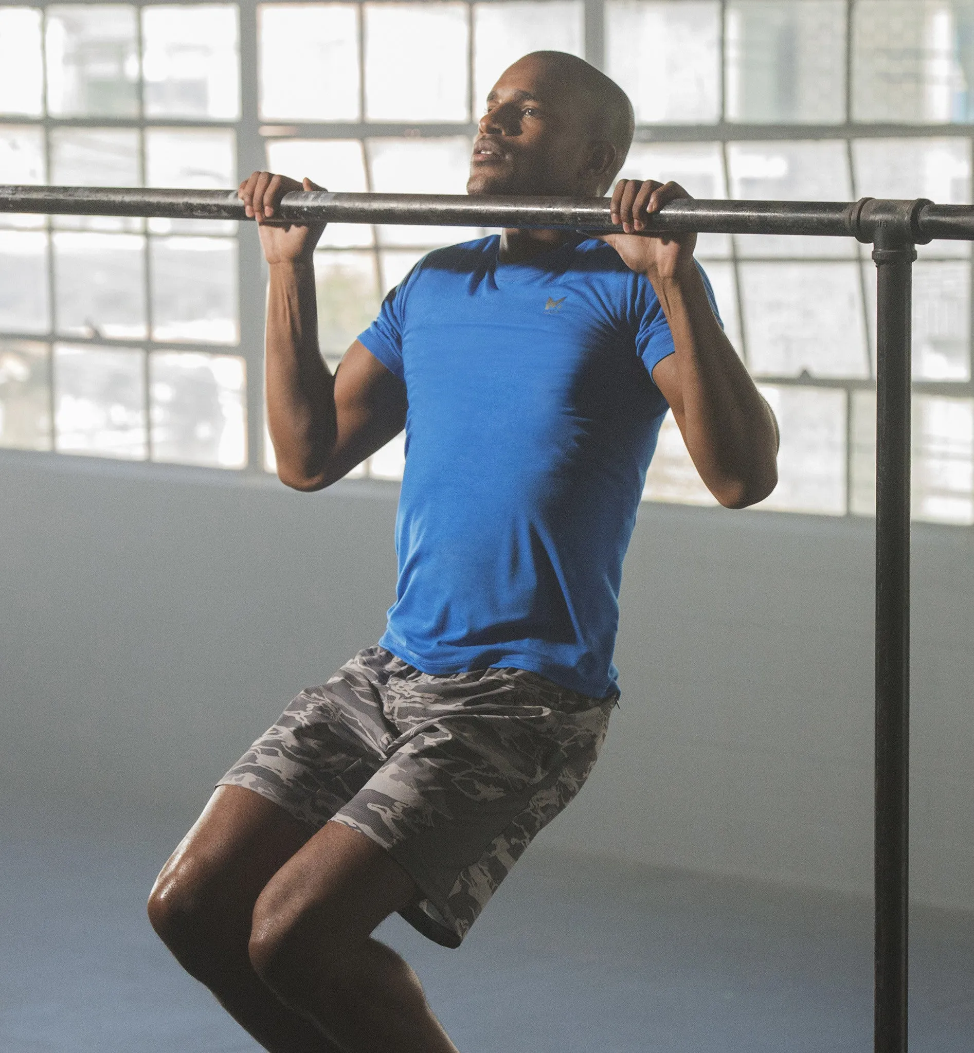 VaporActive Fusion 7" Training Shorts | Iron Gate / Lapis Blue