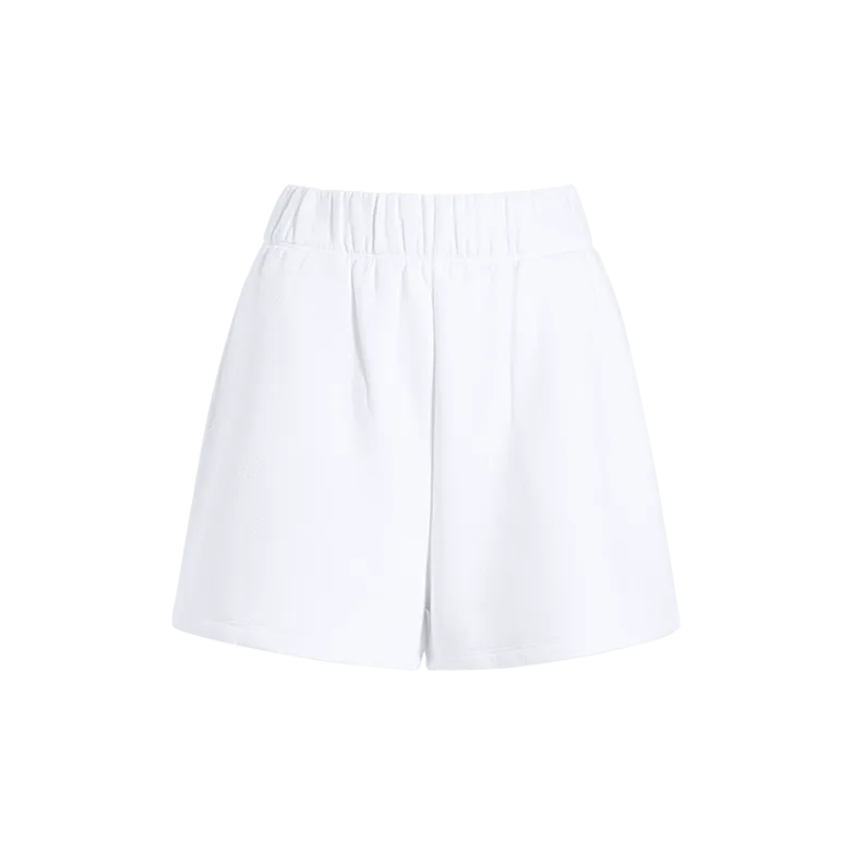 Vintage Fleece Shorts | White
