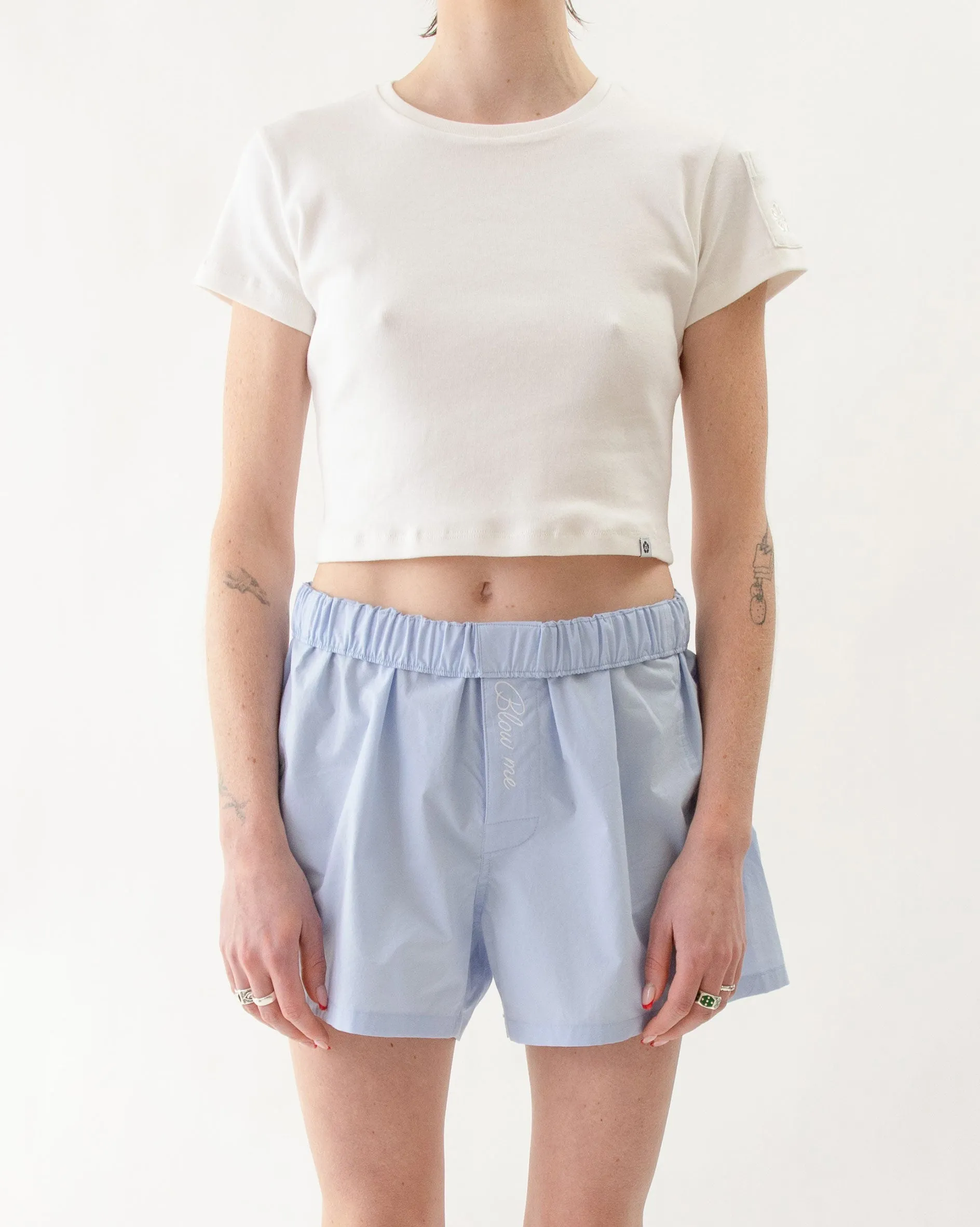 White Stash Pocket Baby Tee